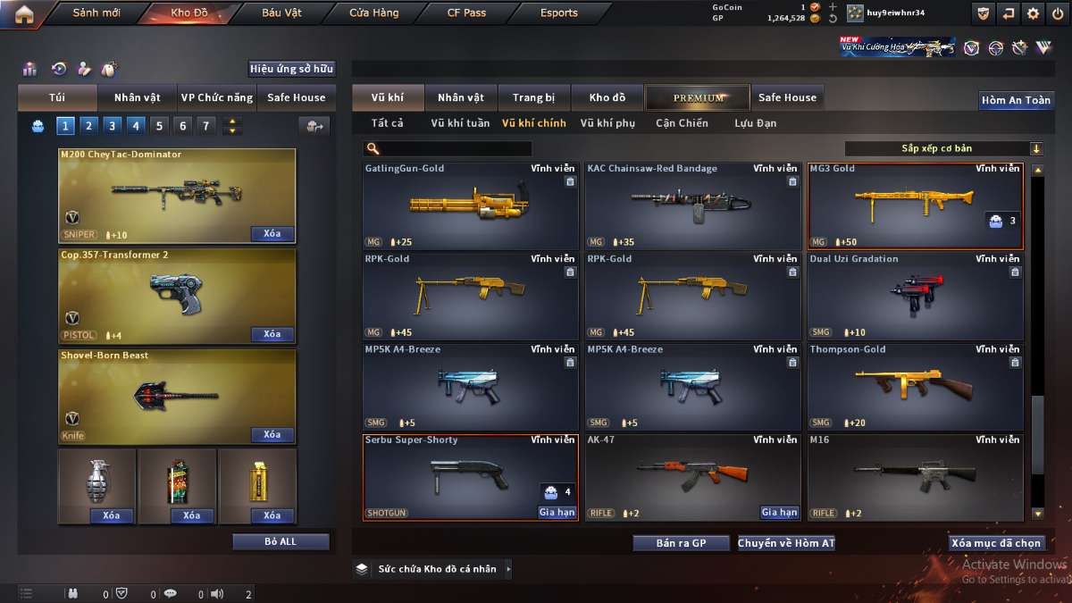 shop acc cf uy tin gia re